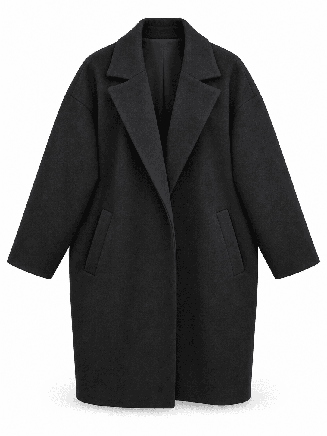 Oversize kaşe kaban 